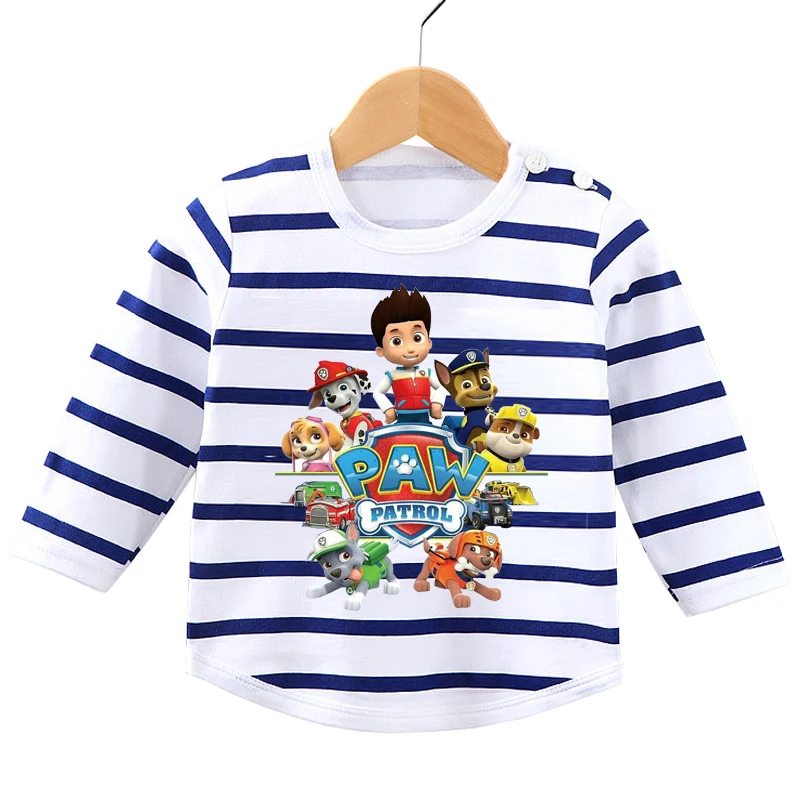 Spring Autumn Baby Girls PAW Patrol Sweatshirts Baby Boys Long Sleeves Sweater Toddler Infant T-shirt Clothes Sweatshirt