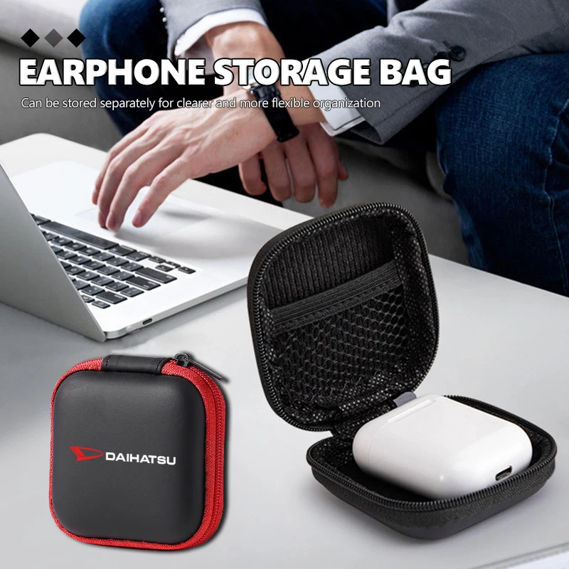 Bolsa de Almacenamiento para Cables de Datos y Auriculares para Automóvil, Accesorios para Daihatsu Terios, Sirion, Mira, Materia, Terios YRV, Feroza