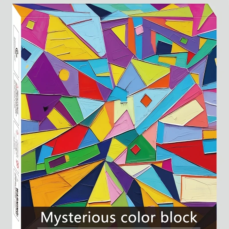 

Пазл-калейдоскоп 1000 элементов, яркий абстрактный дизайн, 27,56x19,69 дюймов, разноцветные детали, идеально подходит для коллекционеров искусства и домашнего декора