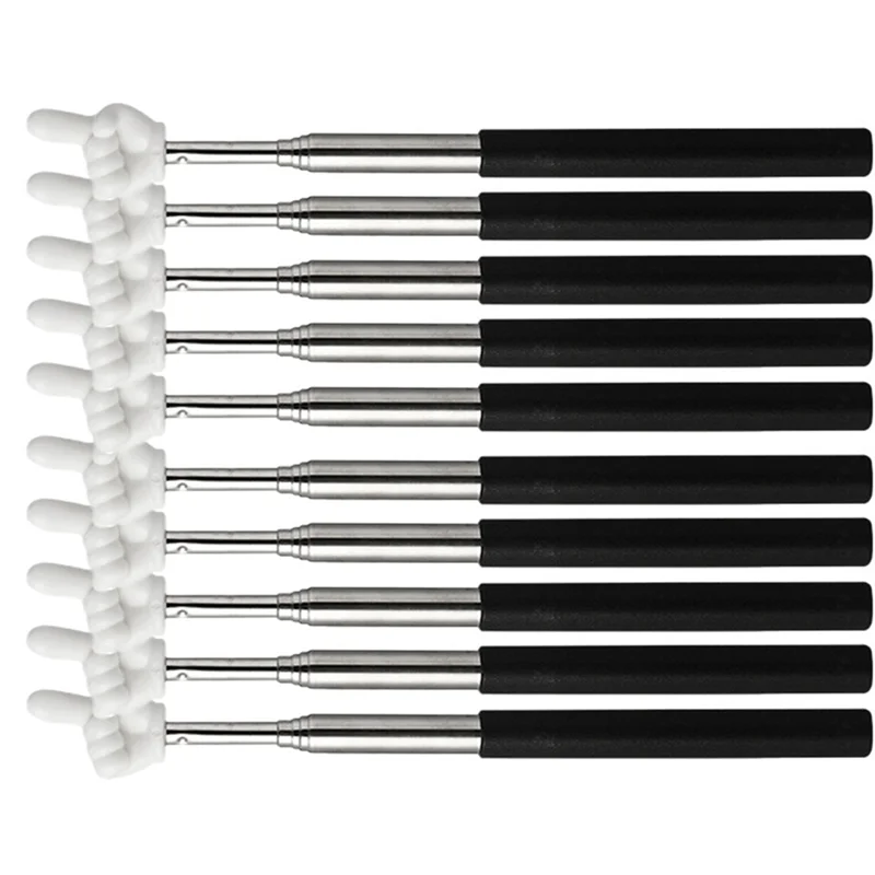 A13E-عصا تعليمية متعددة الوظائف 10 قطعة أعواد مؤشر المعلم تصميم إصبع قضيب تليسكوبي