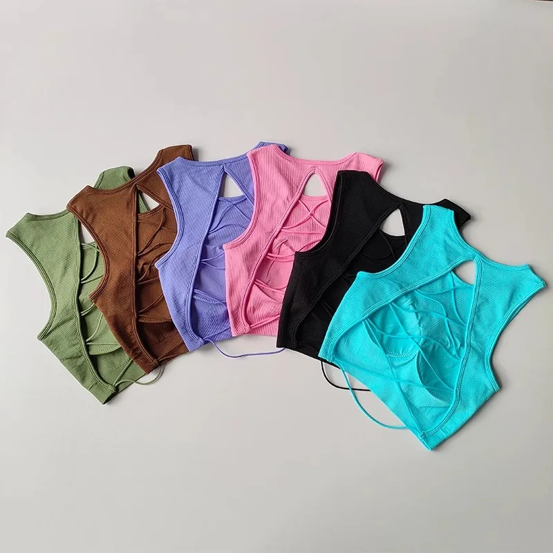 High Waist Summer Fitness Shorts for Women Hip Lifting Tight Running Yoga Shorts Gym Yoga Underwear Fitness Bra Sports Bra image 4