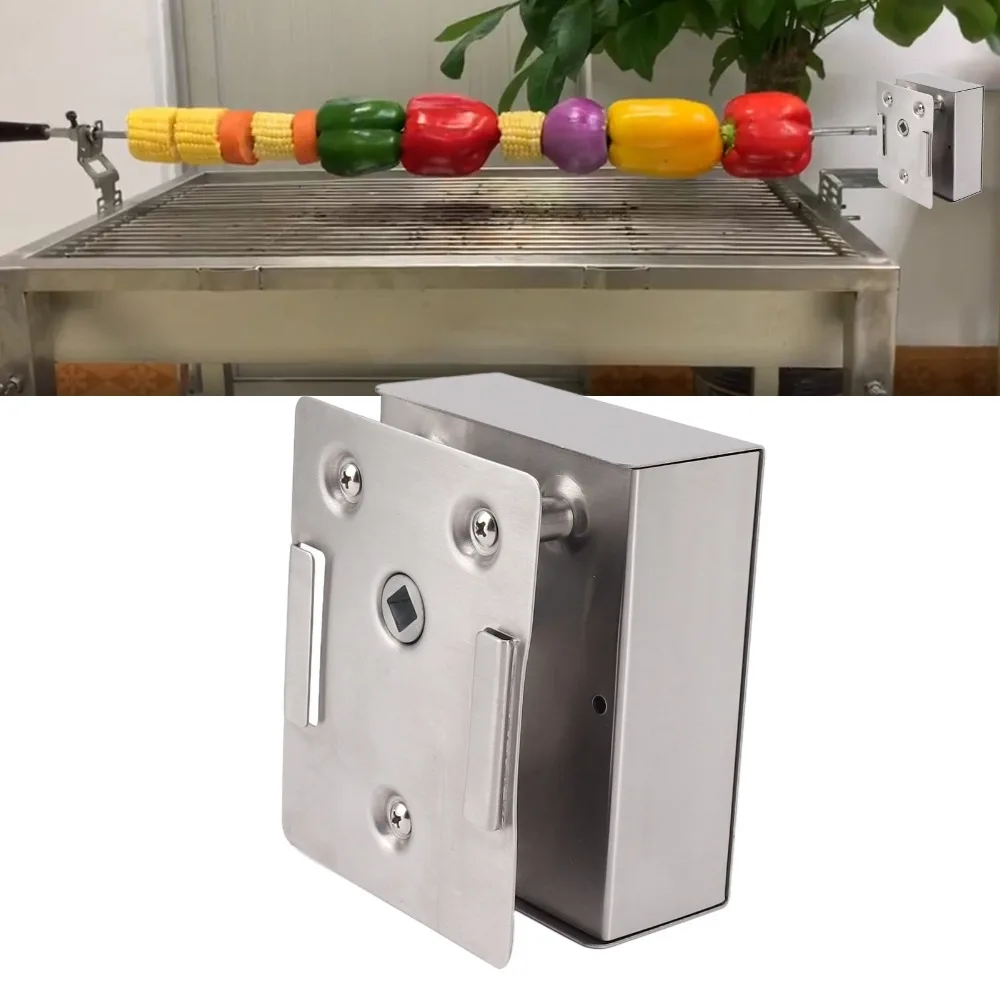 Aluminum Alloy Grill Rotisserie Motor Silver 12V Large Power BBQ Rotisserie Motor Electric DC Heavy Duty Universal Grills Motor
