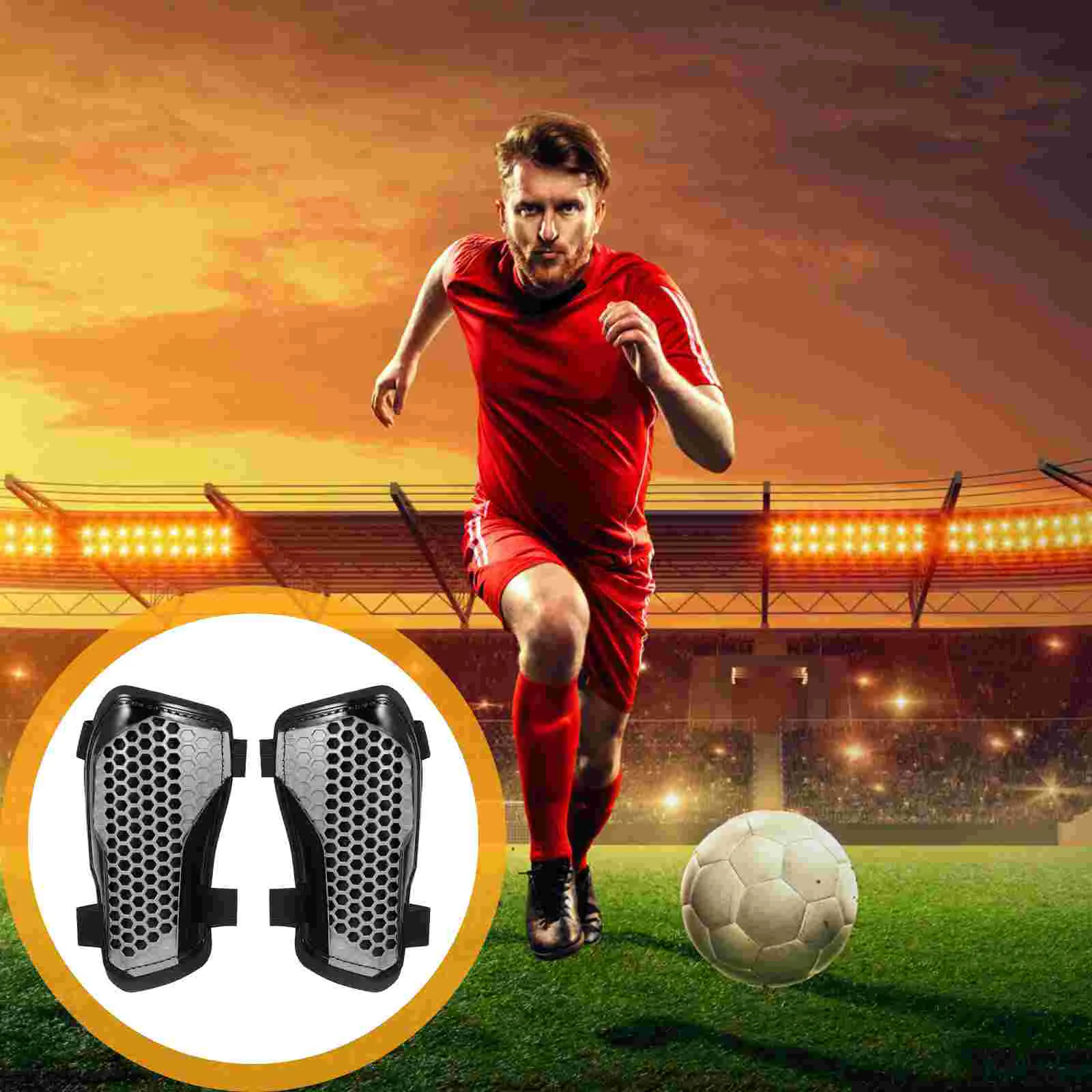 

Football Shin Pads Soccer Boy Canilleras Training Equipment Stuff for Children Foosball Guards Calf Protective Gear