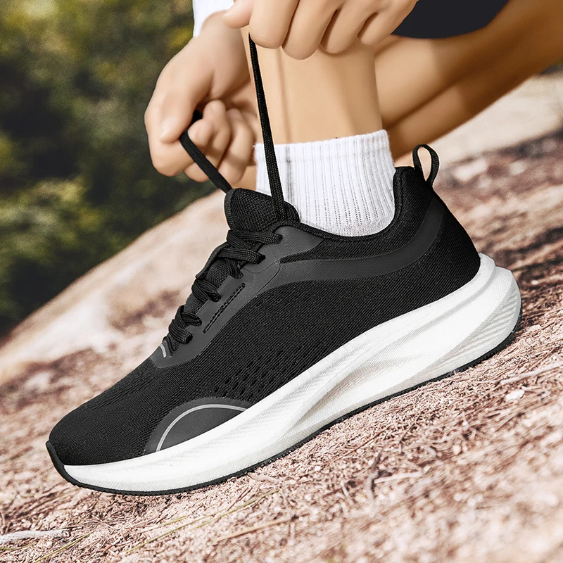

Men's Shoes Breathable All-match Mesh Shoes Sports Carbon plateShoes Men's All-match Wear-resistant Running Shoes for Men