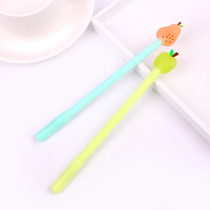 36 Pcs Lovely Small Fresh Fruit Neutral Pen Korean Creative Stationery Black Signature  Kawaii Pen Back To School Wholesale