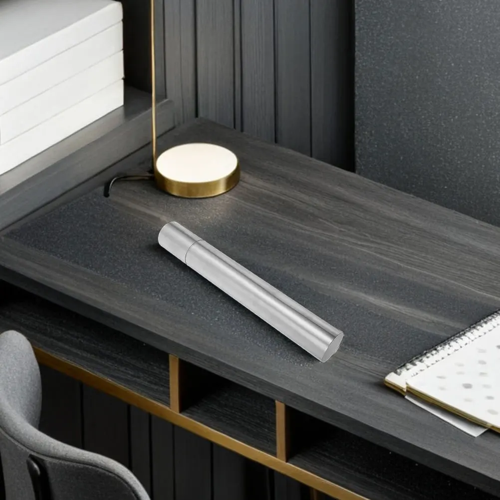 2Pcs Stainless Steel Document Tube Birth Certificate Holder Waterproof Compact for Travel Office Home Storage Cylinder