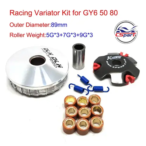 Performance Variator Pulley Kit for GY6 50 50CC  DIO  AF18 AF28 ZX AF34 139QMB 139QMA Moped scooter
