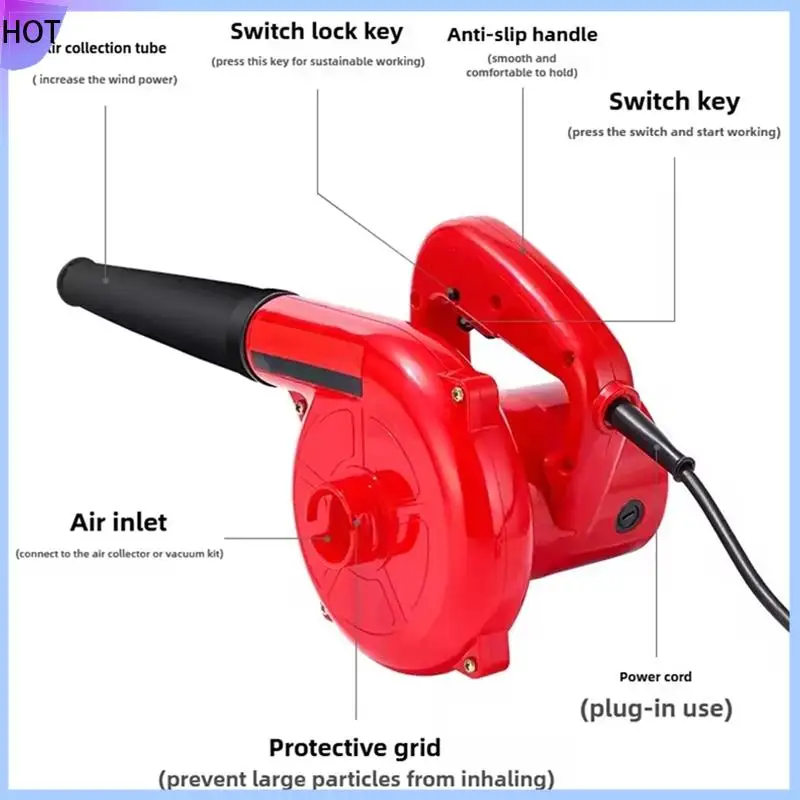 B45C 1000W منفاخ الهواء الكهربائي ومجموعة المكنسة الكهربائية، أداة الطاقة بقابس الاتحاد الأوروبي لجمع الأوراق والغبار