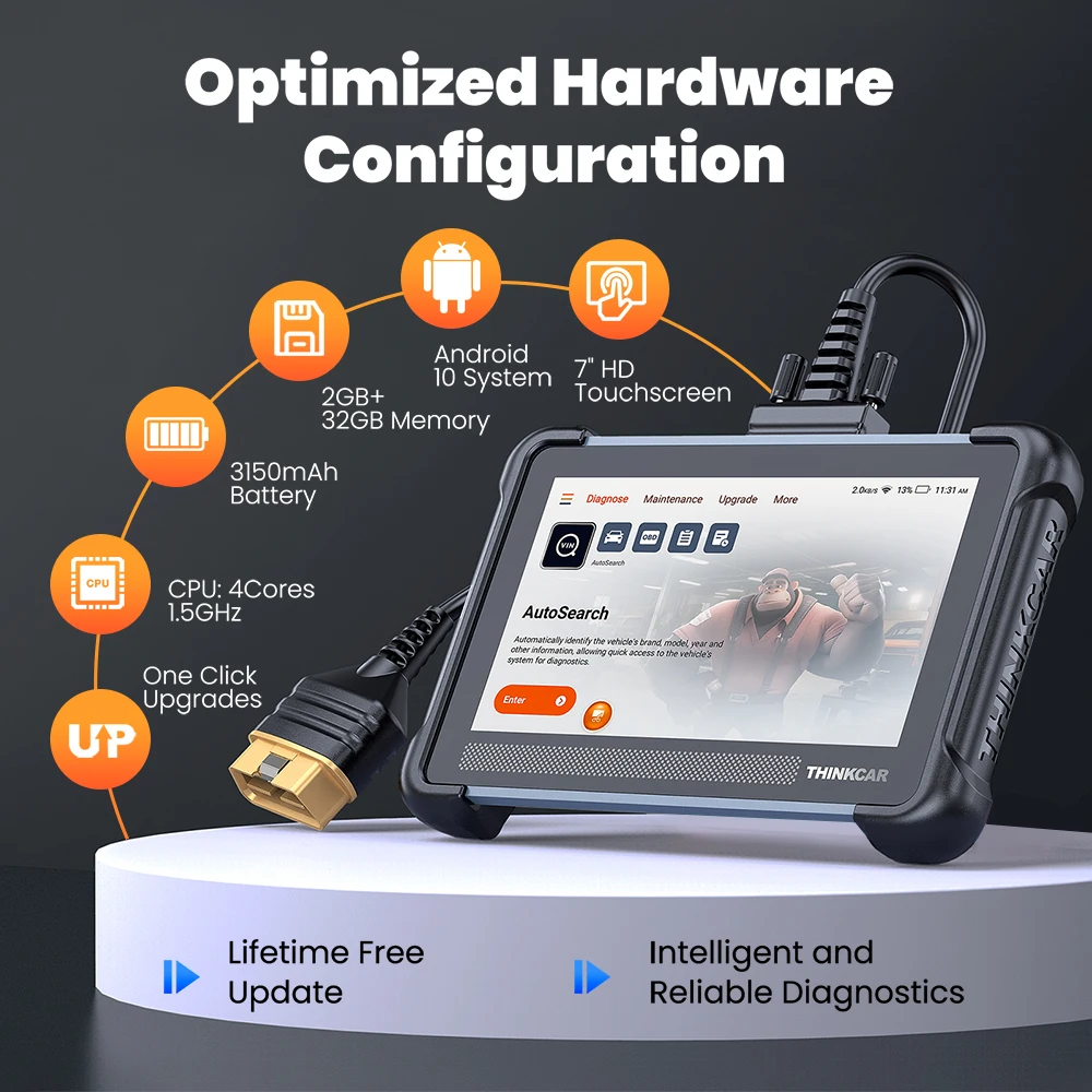 

Глобальная версия THINKSCAN 672 OBD2 сканер: пожизненно бесплатные диагностические инструменты для автомобилей, полная система, 28 функций сброса, тестирование актуаторов, CANFD, 2+32 ГБ ПЗУ