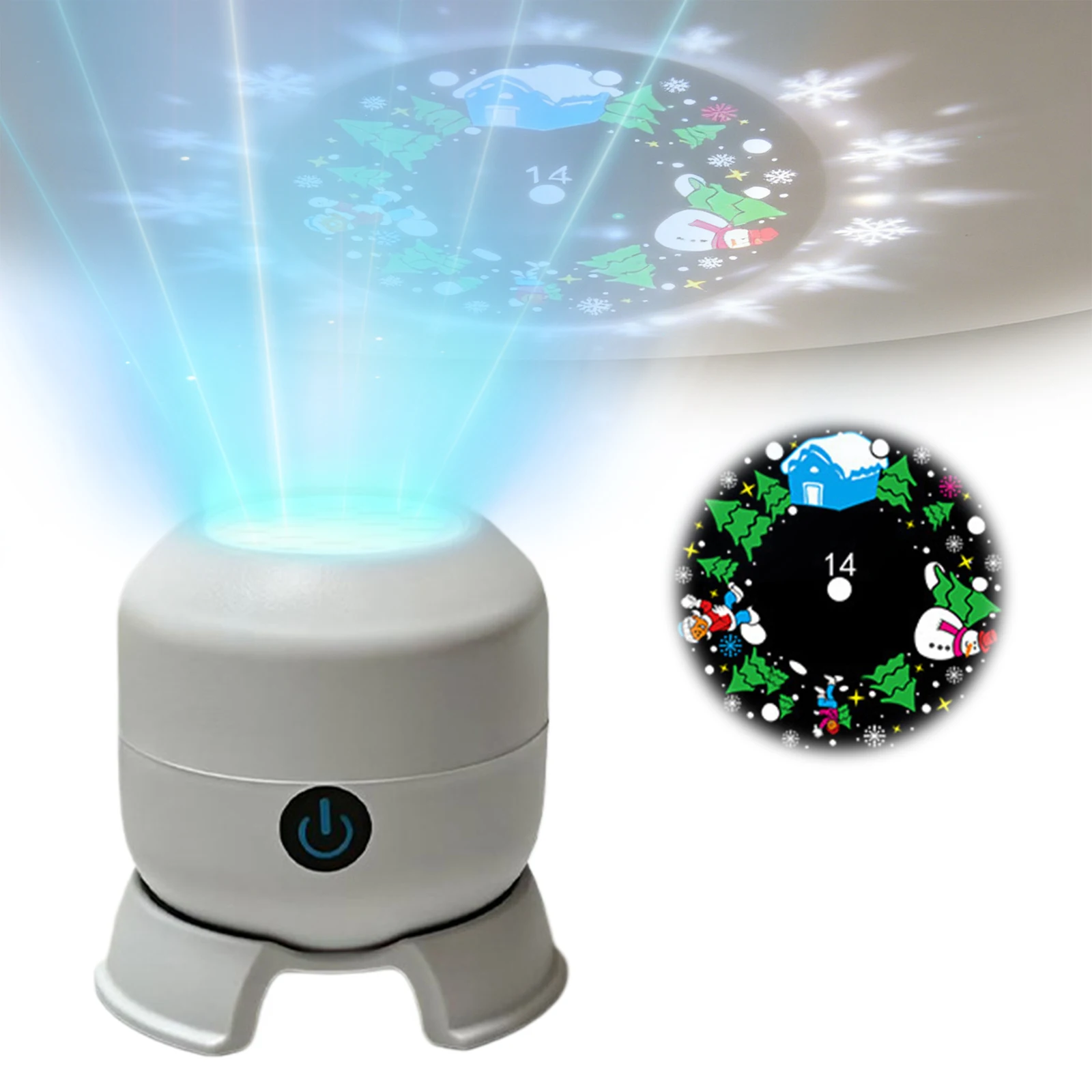 Dynamic Rotating LED Projector Ocean Light, LED Christmas Light Projector, 360° Rotating USB Rechargeable Night Light Projector