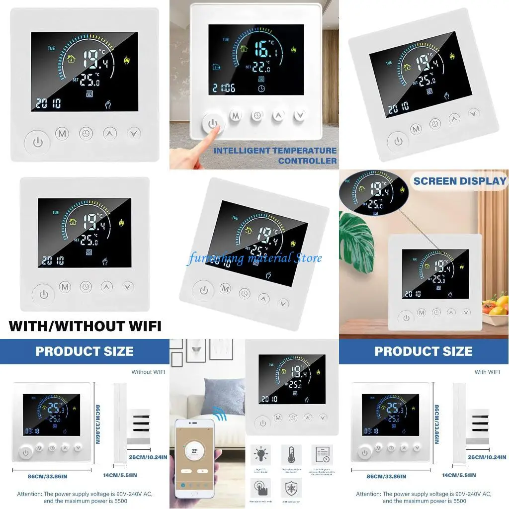 

Y5GD Удобный термостат 16А Универсальный термостат Интеллектуальный регулятор температуры Контроллеры нагревателя с удаленным