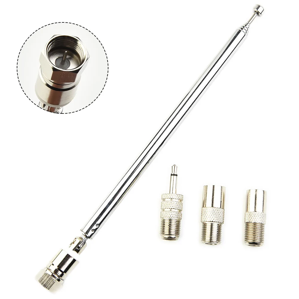 Radio Aerial Radio Aerial Adapter Adapter Telescopic FM Radio Antenna Copper Aerial with 3 Adapter Set for AV Receivers