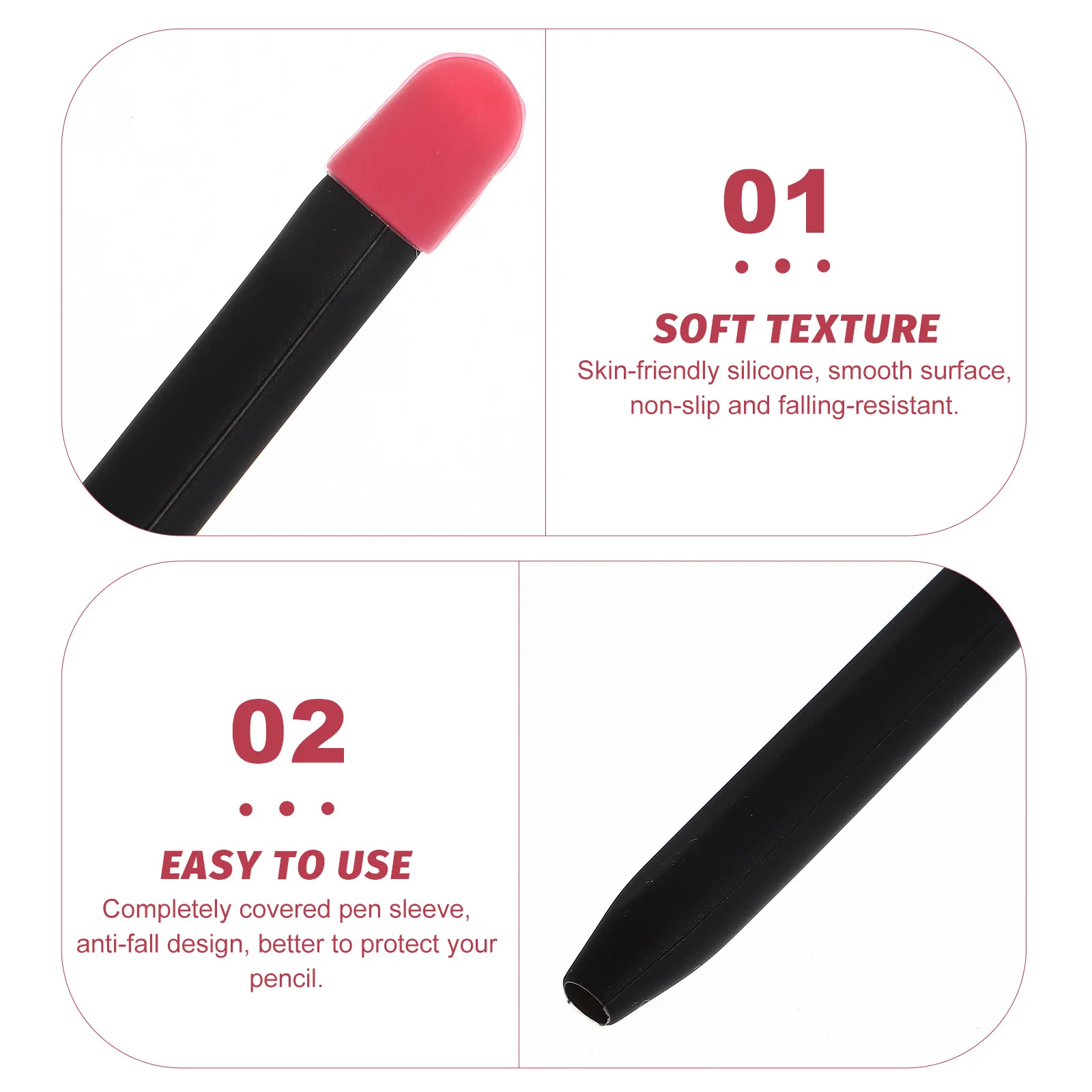 

1 комплект: 2 защитных чехла для стилуса из силикона, мягкие на ощупь, приятные для кожи, устойчивые к царапинам, защитный аксессуар