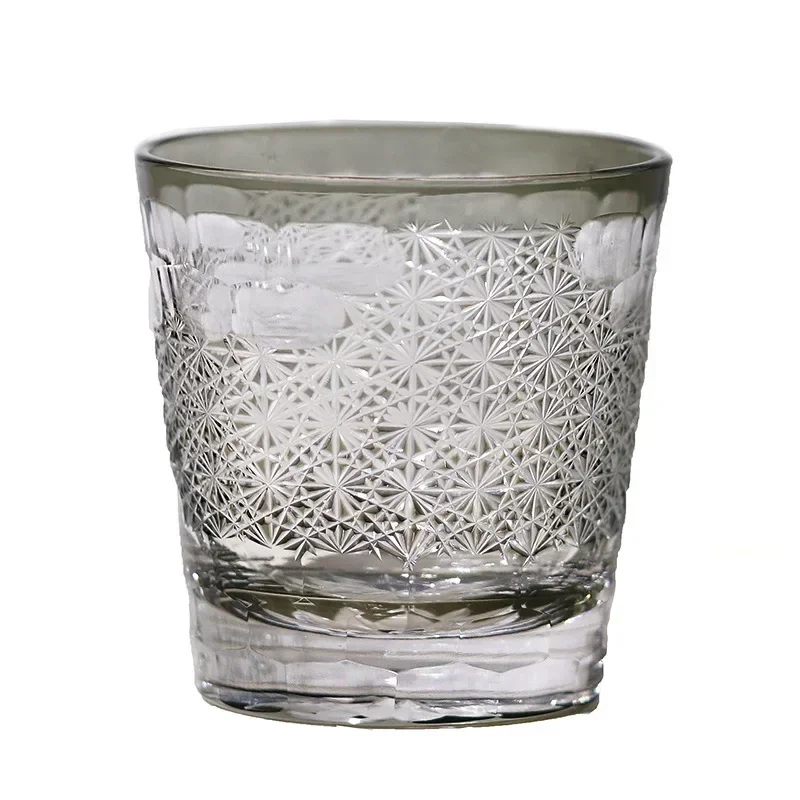 

Japanese-style engraved whiskey glass wine glass, snowmelt Edo cutzi Riwei cup gift box, gift wine ware