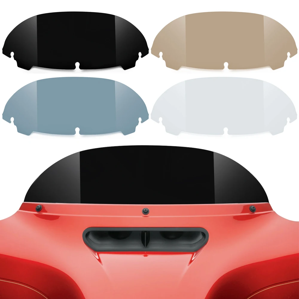 

Round Wind Deflector 7'' Motorcycle Windshield Windscreens FIt For Harley Touring Electra Glide Street Glide Tri Glide 2014-2023