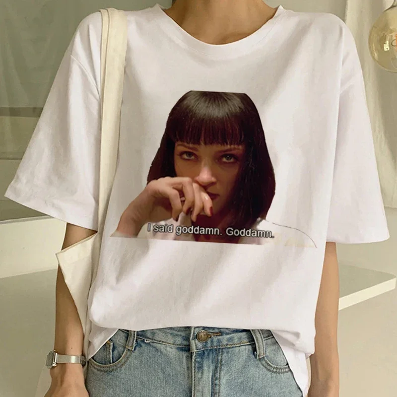 Lady Guadalupe Shirt Virgin Mary T Shirt Pulp Fiction MIA Wallace Madonna printed t-shirt Christian Shirts Catholic T Shirts