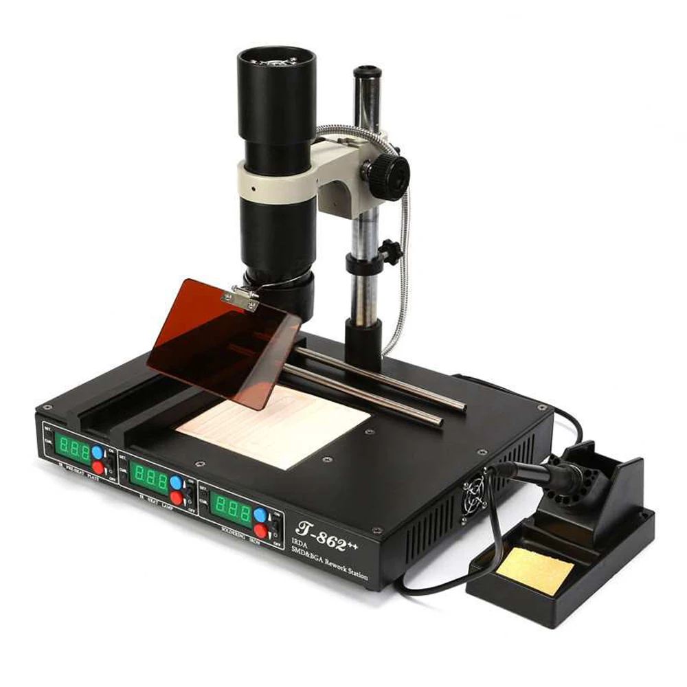 For Authorized T-862++ IRDA SMD and BGA IR Rework Station IRDA Soldering Welder Infrared SMT