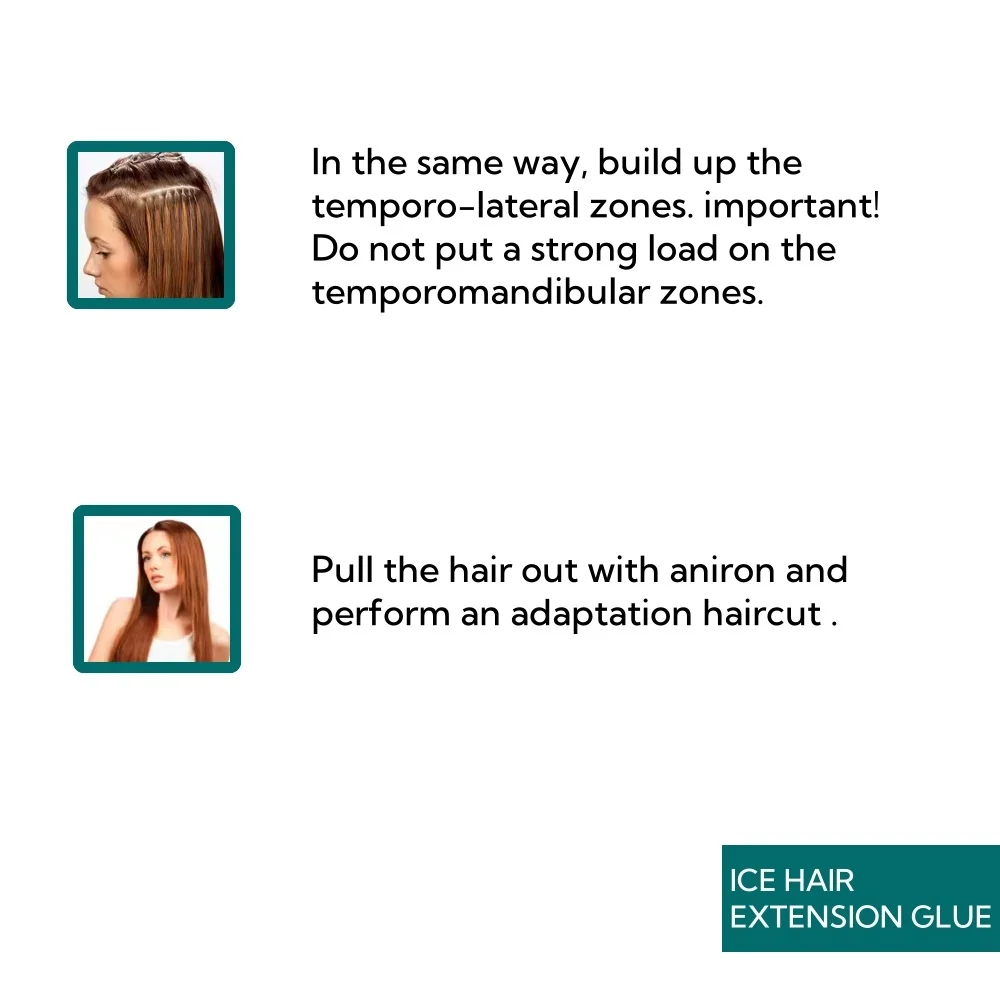 Haarverlängerungskleber-Gel-Sets mit Figer-Handschuhen, unsichtbare Haarverlängerungskleber, 20 g, Aktivator-Entferner, 50 ml, für eiskalte Verklebung – Detail 7