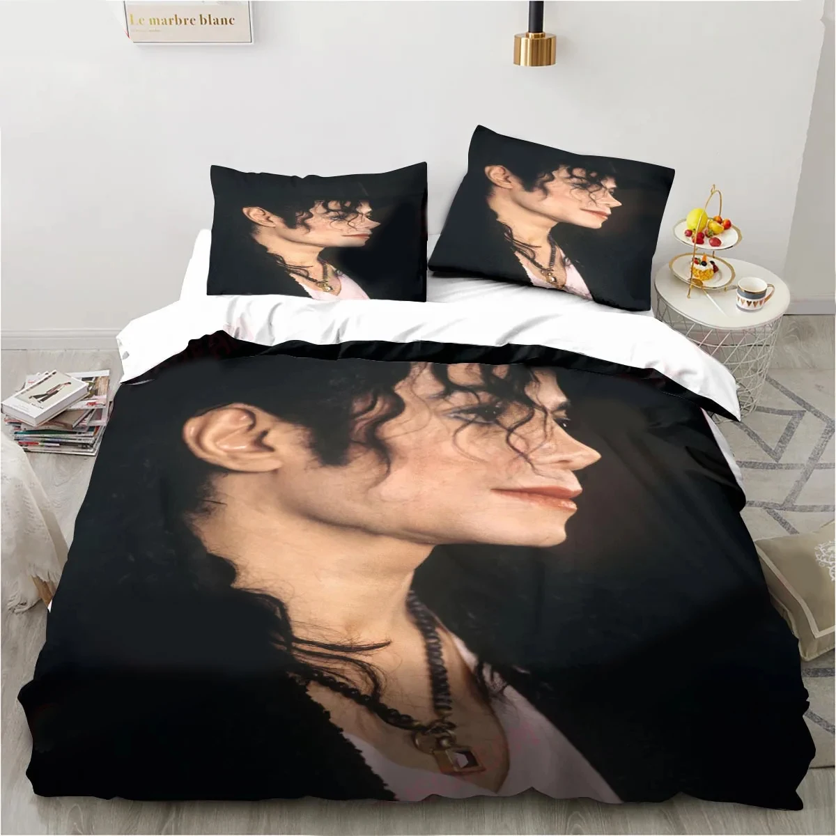 

3D Printing Michael Jackson Bedding Set Duvet Cover Bed Set Quilt Cover Pillowcase Comforter king Queen Size Boys Adult