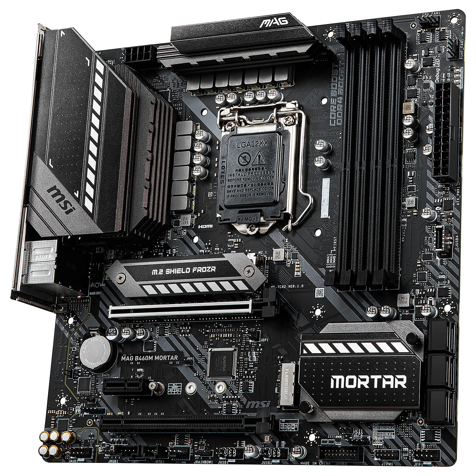 MSI MAG B460M Mortar  Gaming Motherboard (mATX, 10th Gen Intel Core, LGA 1200 Socket)