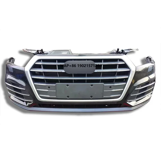 The Front Bumper Assembly for Q5 2017-2020 Includes Grille Radiator Fan Parking Sensing Front Body Fittings