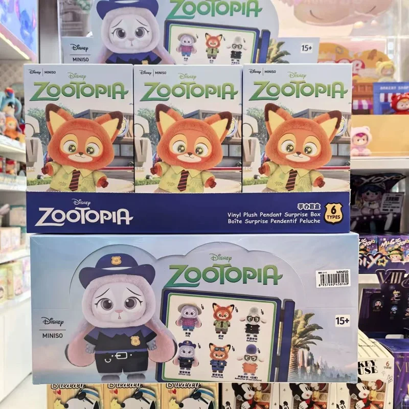 MINISO Originele Disney Zootopia Blind Box Speelgoed Verrassingspop Cartoon Nick Judy Bellwether Rugzak Pendents Ornamenten Meisje Cadeau