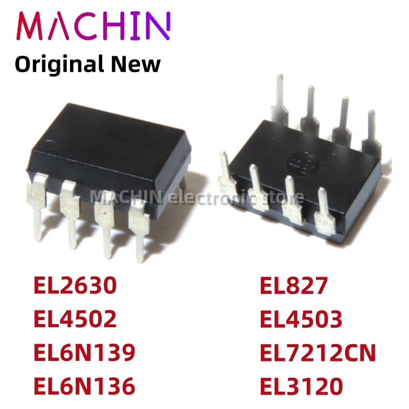 1pcs EL2630 EL4502 EL6N139 EL6N136 EL827 DIP8 EL4503 EL7212CN EL3120 DIP-8 Nuevo IC Original DIP8