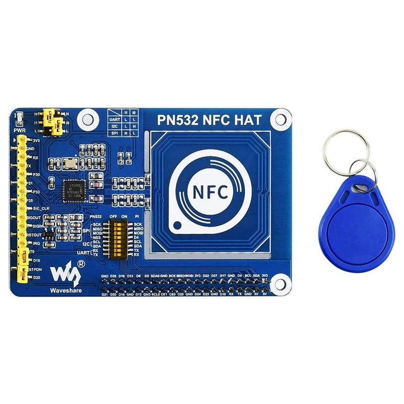 

FULL-Waveshare PN532 NFC HAT для Raspberry Pi с частотой 13,56 МГц поддерживает три интерфейса связи I2C SPI и UART