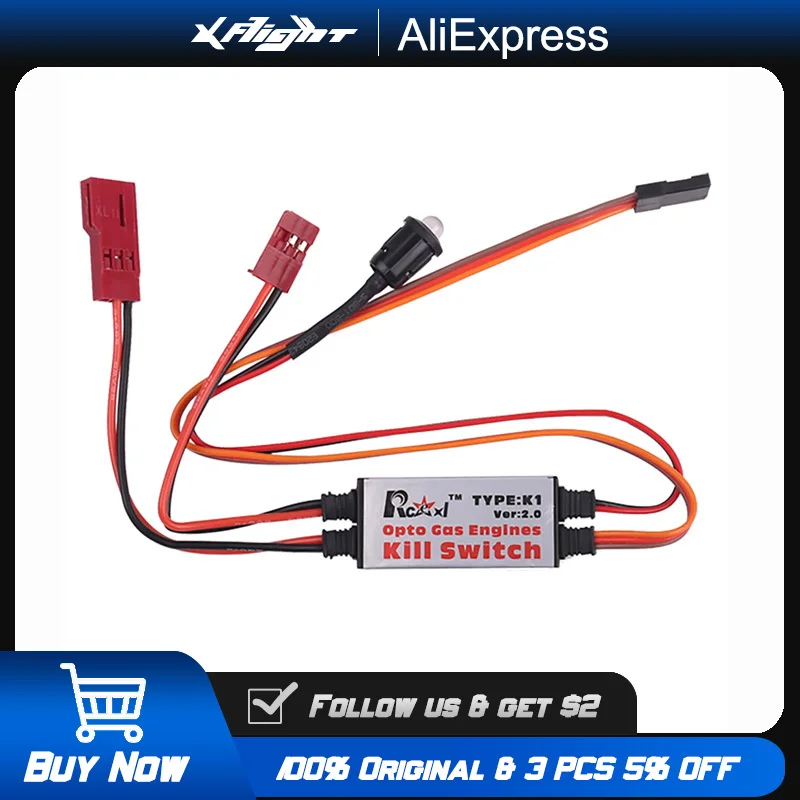 

Rcexl CDI Kill Switch V2.0 for Gas RC Engines DLE/EME Remote Ignition Cutoff Waterproof
