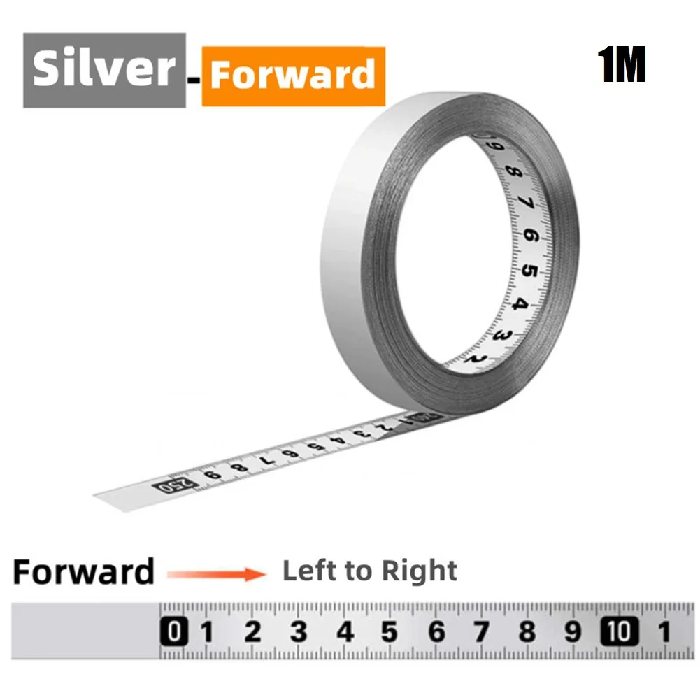 Metal M Metric Self Ruler Tape Measure Silver Metric Metal Tape Woodworking Track For Woodworking Track Measure