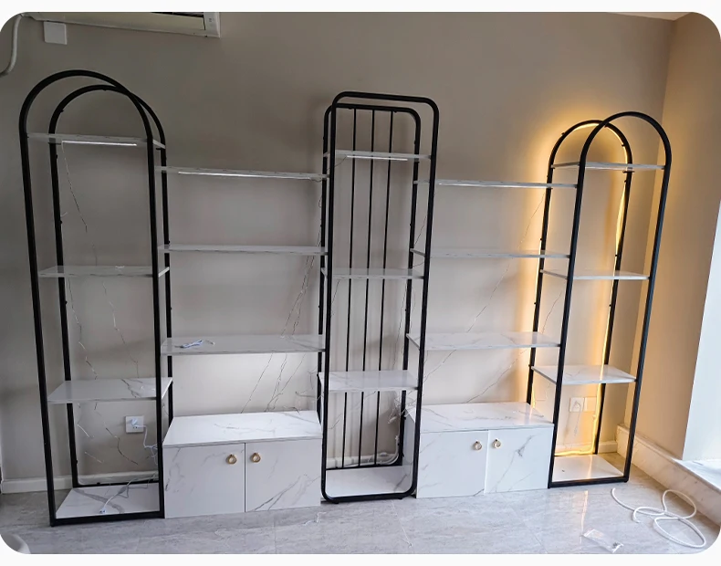 Cosmetics Display Cabinet Shoe Store Container Light Bag Product Display Cabinet Salon Shelf Display Shelf Cabinet