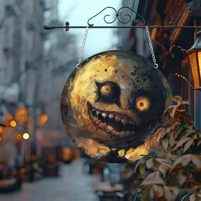 ديكور نافذة أكريليك مربع من Spooky Halloween Monster Suncatcher مثالي لغرفة النوم وغرفة المعيشة مثالي لعيد الهالوين وعيد الميلاد