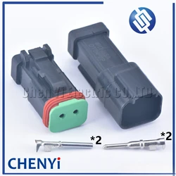 Black 2 Pin DT Series Enhanced Seal Waterproof Wire auto connector DT06-2S DT04-2P DT06-2S-E005 DT04-2P-E005 For Deutsch