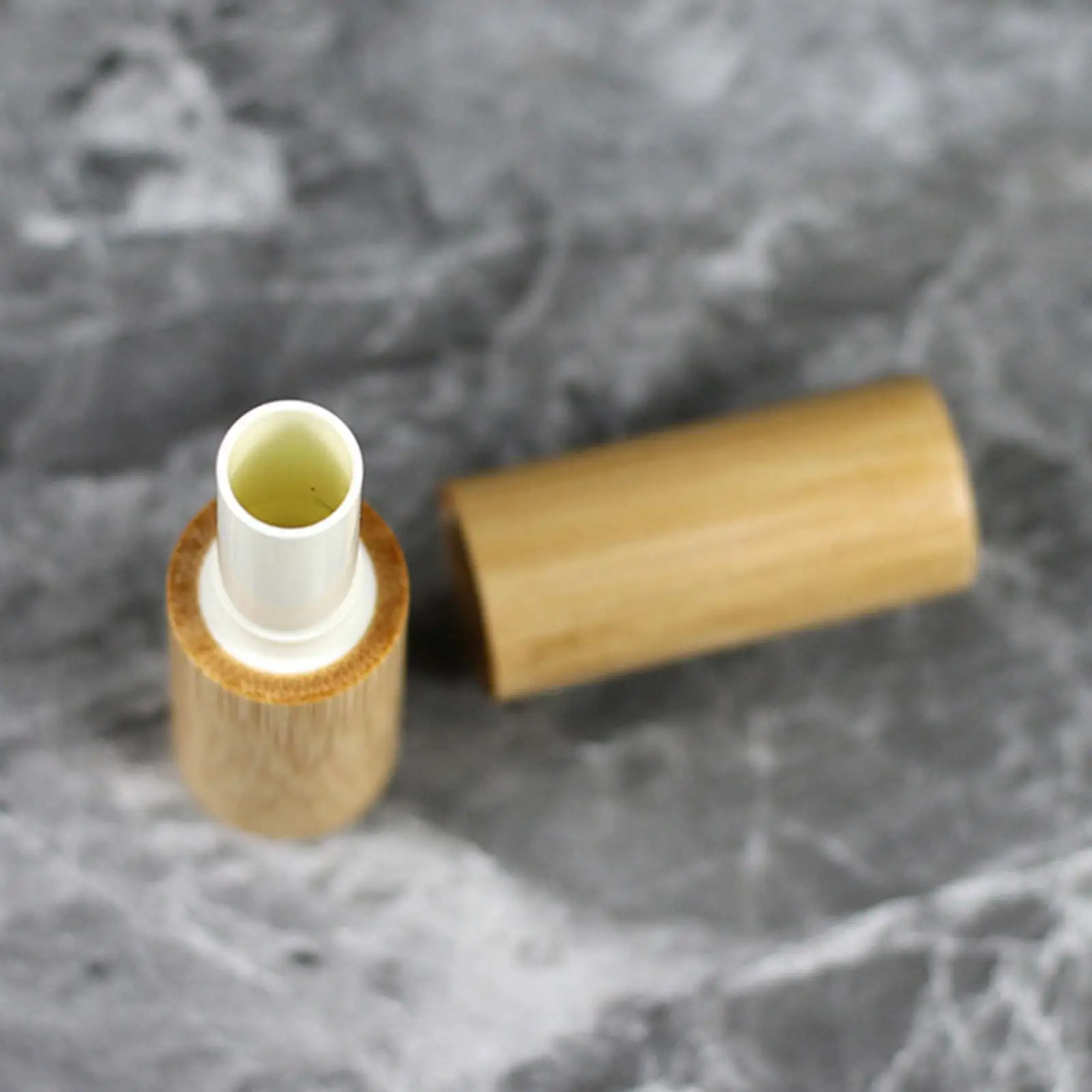 2 Pieces Lip Glosses Tubes Containers Empty Bamboo Shell for Cosmetic Gifts