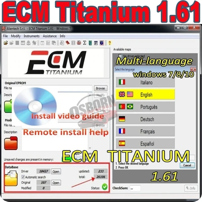 

2025Новейший ECM TITANIUM 1.61 с 26000 + драйвер ECM 18259 + драйверы для электронного инструмента Отправка ссылки автомобильное программное обеспечение ECM БЕСПЛАТНО TITANIUM