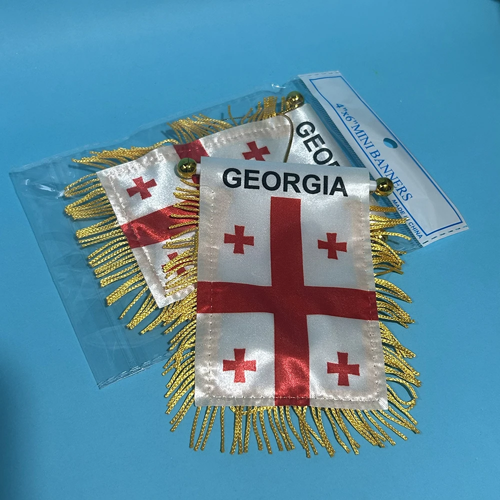 Bandera Georgia para coche ventana poliéster doble cara - imagen 2