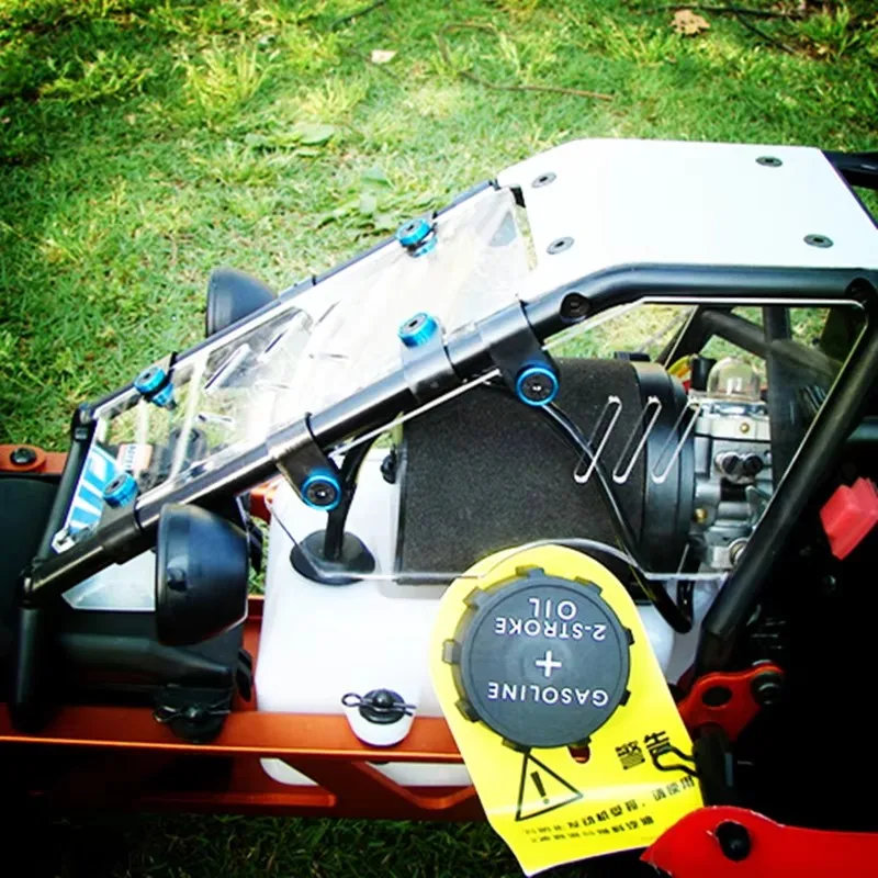 Przezroczyste okna dekoracyjne, osłona przednia szyba, osłona przeciwpyłowa do Rovan KM HPI Baja 5B w skali 1:5