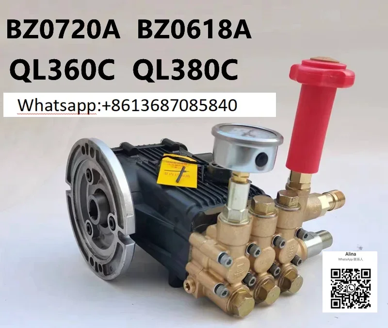 BZ0720A Washer BZ0618A Car Wash QL380C High Pressure Pump Head QL360C Three-cylinder Plunger Water Pump