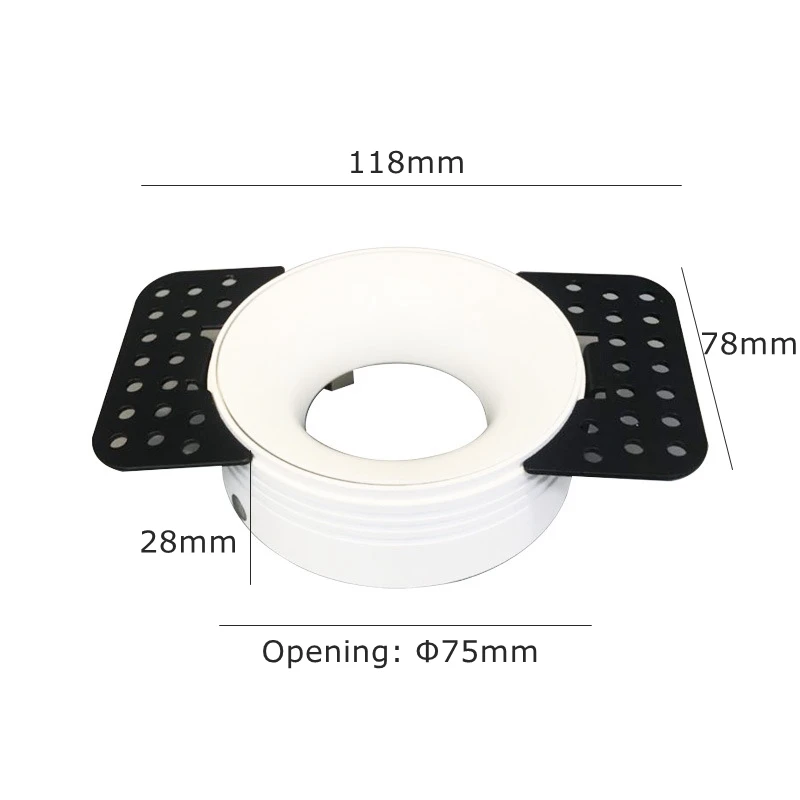 Frameless Recessed Ceiling Mount Downlight Frame Bracket LED MR16/GU10 Lamp Socket Holder Base Spot Lighting Fitting Fixture