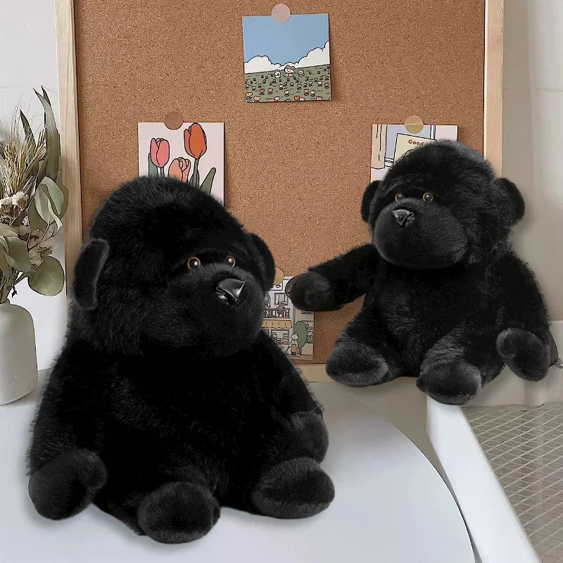 2025 Valentine's Day Gorilla Battle Plush Toy Simulation Doll Cute Black Diamond Couple Gift Doll Birthday