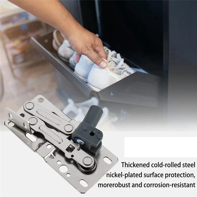 2 حزمة مفصلات صينية للدرج الأمامي بالوعة، مفصلات صواني طرفية أمامية للحوض، مشابك خزانة أمامية كاذبة سهلة الاستخدام