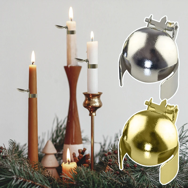 1PCS Automatic Candle Snuffer Fire Extinguisher Gold Silver Candle Flame Safely Wick Flame Extinguishing Clip Accessories