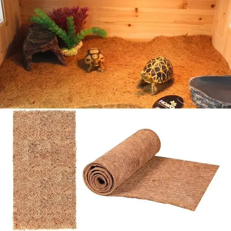 

Reptile Carpet Natural Coconut Fiber Coir Tortoise Mat For Pet Terrarium Liner Reptile Supplie Lizard Snake Gardening Pot Carpet