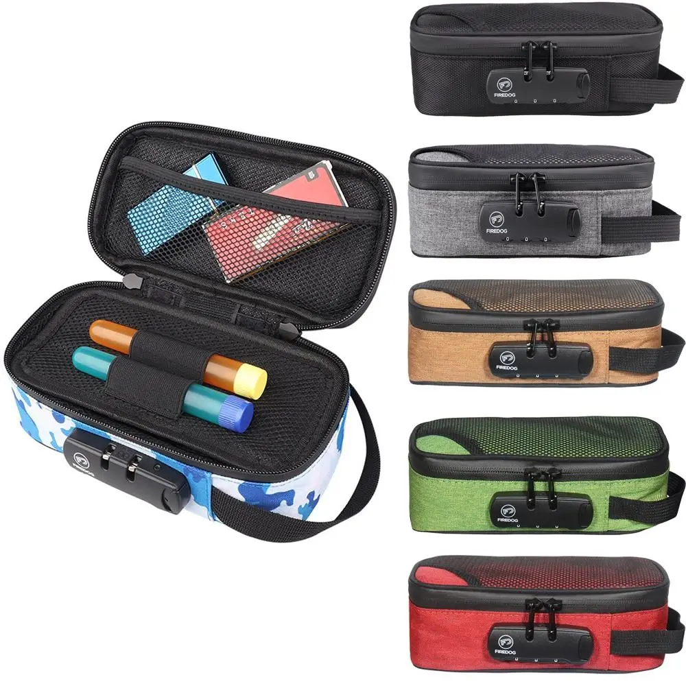 

Smell Proof Bag with Combination Lock Pipe Pouch Bag Container Medicine Lock Box Odorless Storage Bag