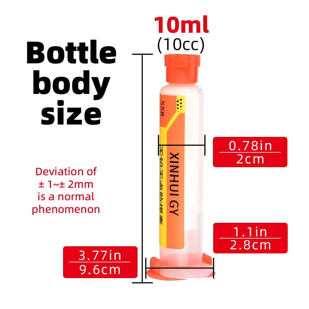 NC-558 non resistance solder paste for mobile phone motherboard maintenance, disassembly soldering needle tube soldering oil, en