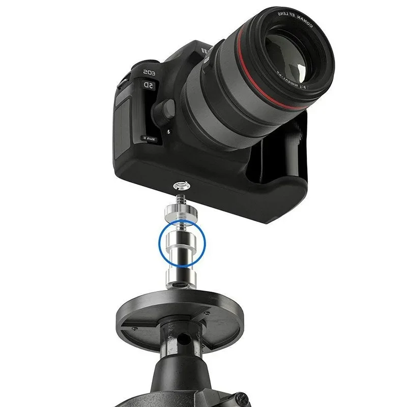 1/4 Zoll auf 3/8 Zoll Schraubadapter Konverter Gewindeanschluss für GoPro Action-Kamera Blitz Stativ Einbeinstativ Lichtstativ Mikrofon – Detail 2