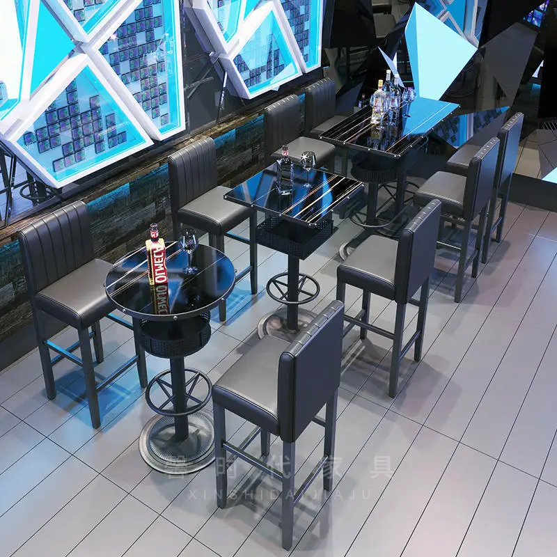 Factory Low Price Wholesale Stackable Bar Nightclub High Stools Chairs And Table Commercial Furniture