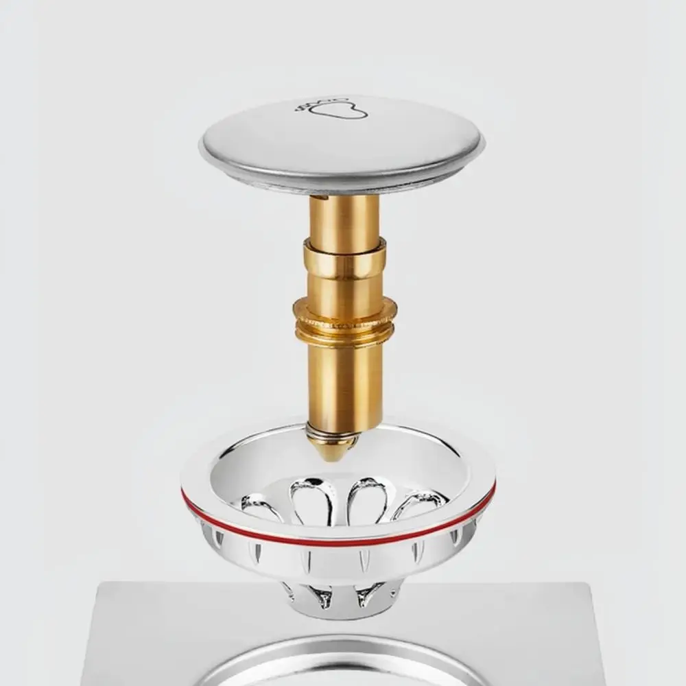 Anti Odor Bounce Floor Drain Core Copper Bathroom Sink Stopper Universal Anti Clog Filter Kitchen Shower Basin Cover