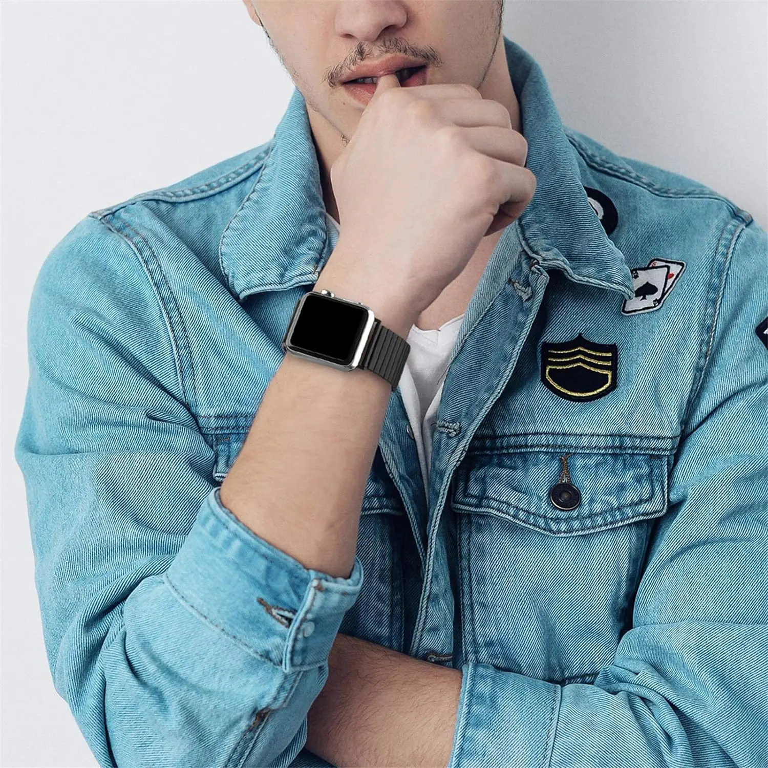 شريط معدني مرن لساعة أبل S10 42 46 مللي متر 9 8 7 45 41 مللي متر Ultra 2 49 مللي متر سوار من الفولاذ المقاوم للصدأ iWatch 6 5 4 SE 38 40 44 مللي متر #5