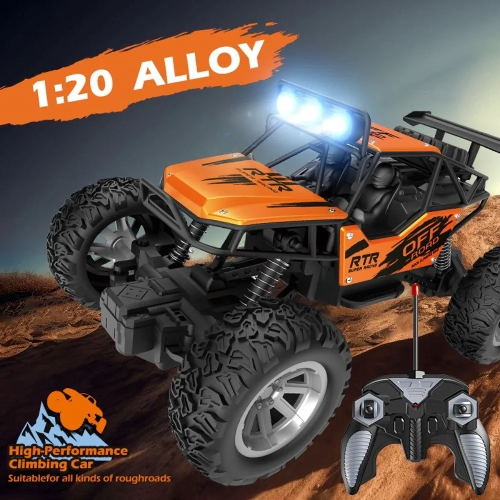 

New 1:20 Alloy RC Crawler Car 4WD Spray and Lighting RC Buggy Car Durable High Speed Climbing Buggy Truck Holiday Gifts